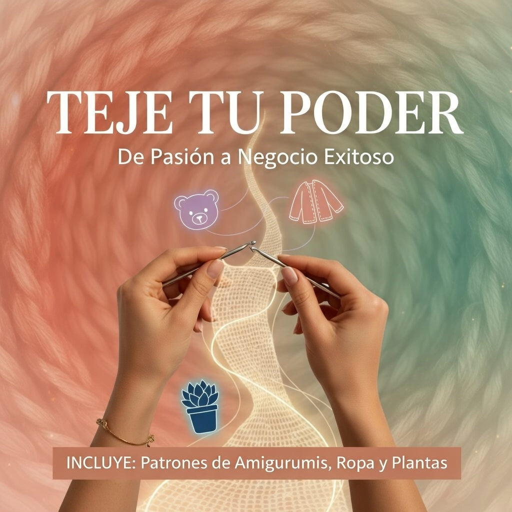 Emprende Tejiendo: Supera bloqueos mentales + 4 BONOS de Patrones + 1 REGALO SORPRESA